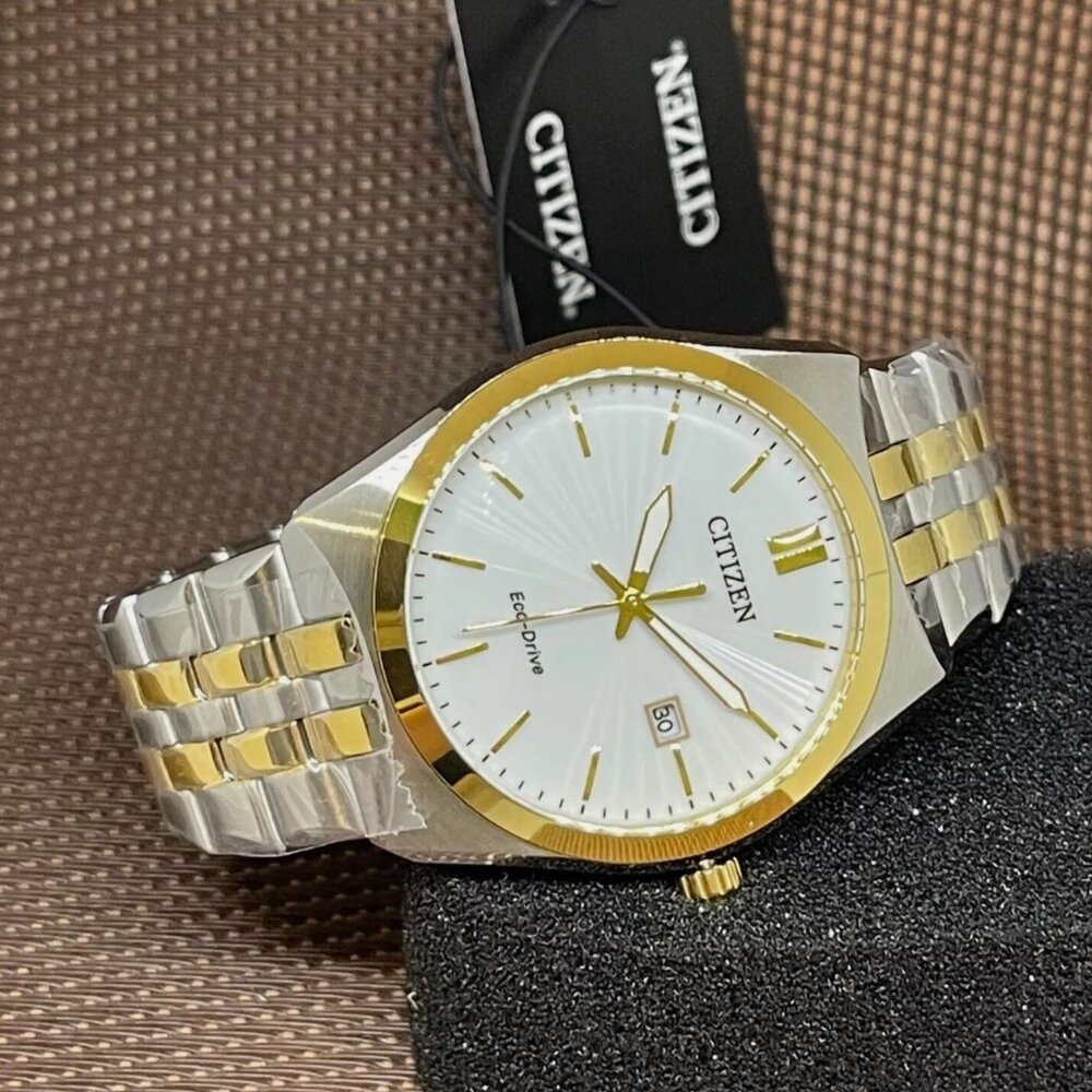 NEW Citizen Eco-Drive Corso Two-Tone Gold Men's Watch
